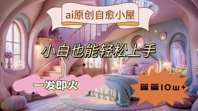 ai原创治愈小屋，小白也能轻松上手，一发即火，篇篇10w+【揭秘】